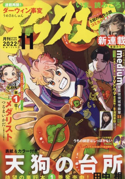 アフタヌーン 2022年11月号 (発売日2022年09月24日) 表紙