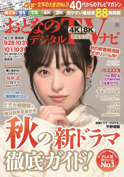 おとなのデジタルTVnavi（関西版） 2022年11月号 (発売日2022年09月22日) 表紙