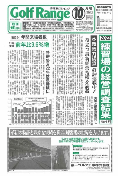 月刊ゴルフレインジ（Golf Range） 第601号 (発売日2022年09月25日) 表紙