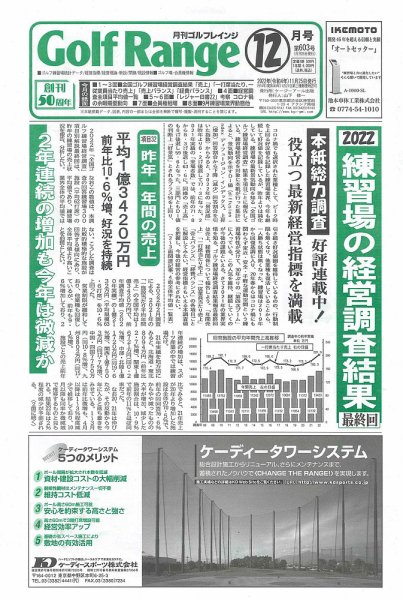 月刊ゴルフレインジ（Golf Range） 第603号 (発売日2022年11月25日) 表紙