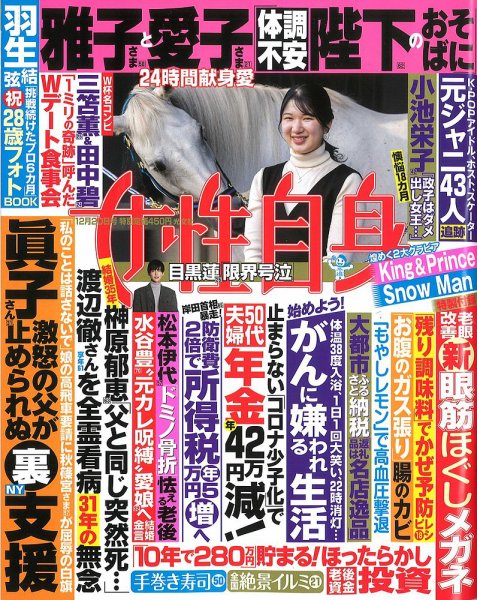 週刊女性自身 2022年12/20号 (発売日2022年12月06日) 表紙
