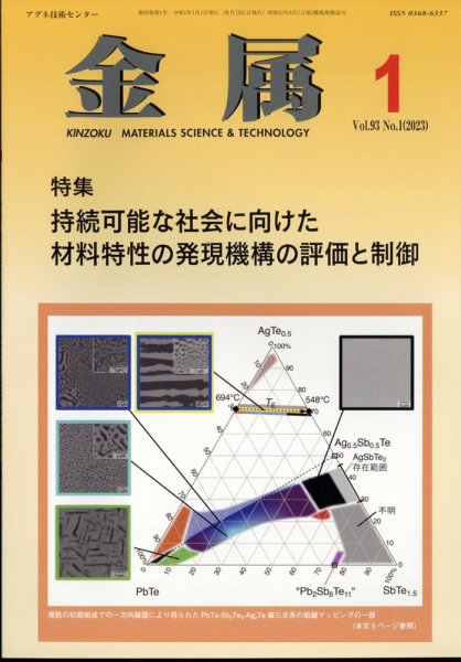 金属 2023年1月号 (発売日2022年12月28日) 表紙