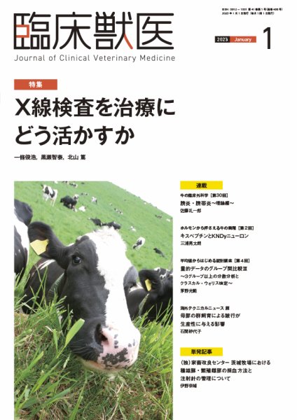 臨床獣医 2023年1月号 (発売日2023年01月01日) 表紙