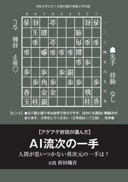 将棋世界 付録 2022年12月27日発売号 表紙