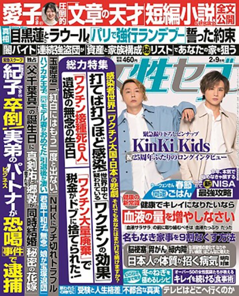 週刊女性セブン 2023年2/9号 (発売日2023年01月26日) 表紙