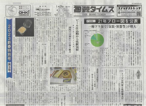 週刊包装タイムス 1月23日号 (発売日2023年01月23日) 表紙