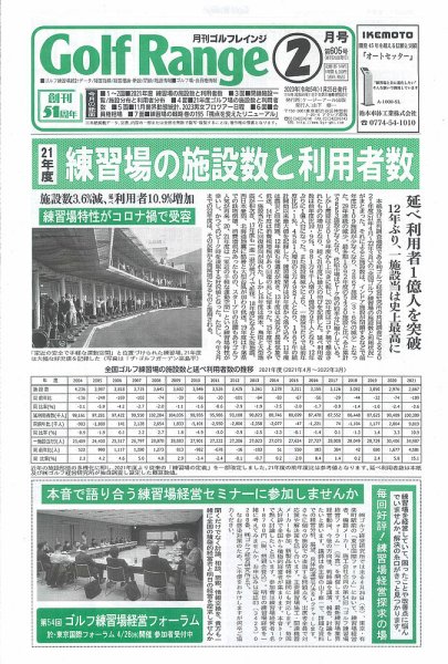 月刊ゴルフレインジ（Golf Range） 第605号 (発売日2023年01月25日) 表紙