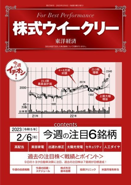 株式ウイークリー 2023年02月06日発売号 表紙