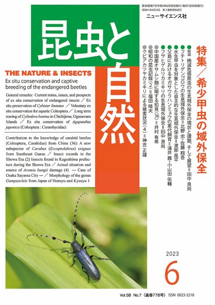 昆虫と自然 2023年6月号 (発売日2023年05月22日) 表紙