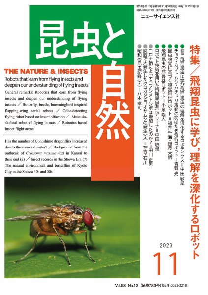 昆虫と自然 2023年11月号 (発売日2023年10月20日) 表紙