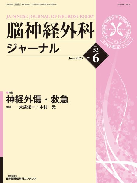 脳神経外科ジャーナル 32巻6号 (発売日2023年05月25日) 表紙