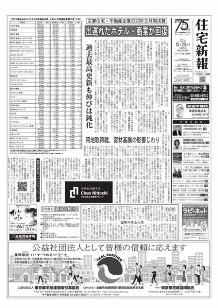 住宅新報 5/23号 (発売日2023年05月23日) 表紙