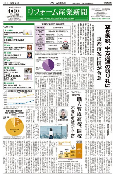 リフォーム産業新聞 23/04/10発行号 (発売日2023年04月10日) 表紙