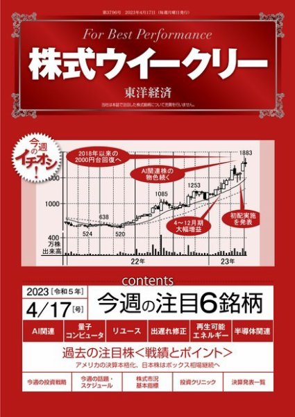 株式ウイークリー 2023年04月17日発売号 表紙