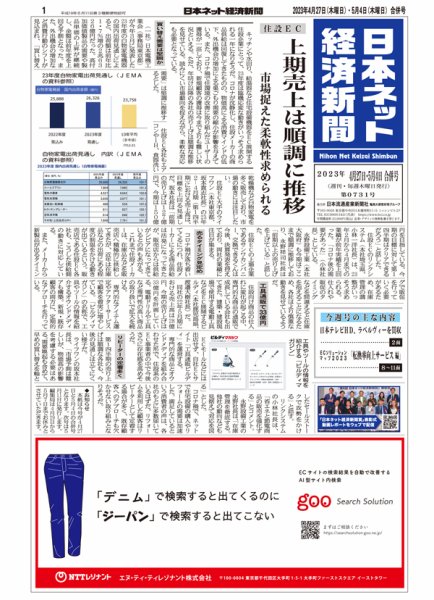 日本ネット経済新聞 0731 (発売日2023年04月27日) 表紙