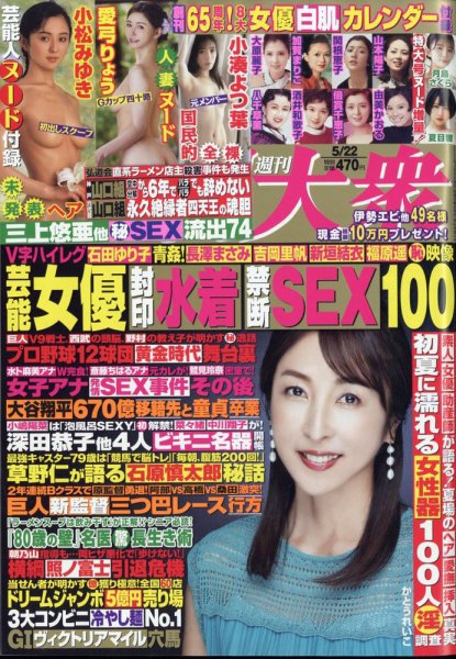 週刊大衆 2023年5/22号 (発売日2023年05月08日) 表紙