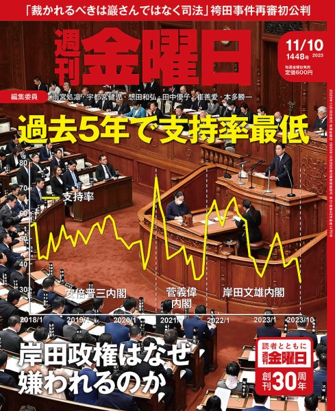 週刊金曜日 1448号 (発売日2023年11月10日) 表紙