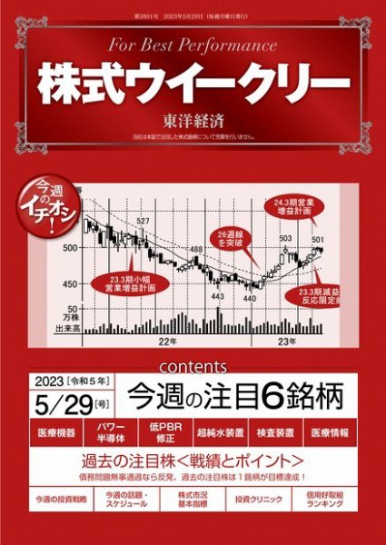 株式ウイークリー 2023年05月29日発売号 表紙
