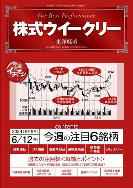 株式ウイークリー 2023年06月12日発売号 表紙