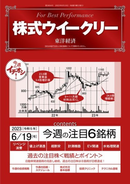 株式ウイークリー 2023年06月19日発売号 表紙