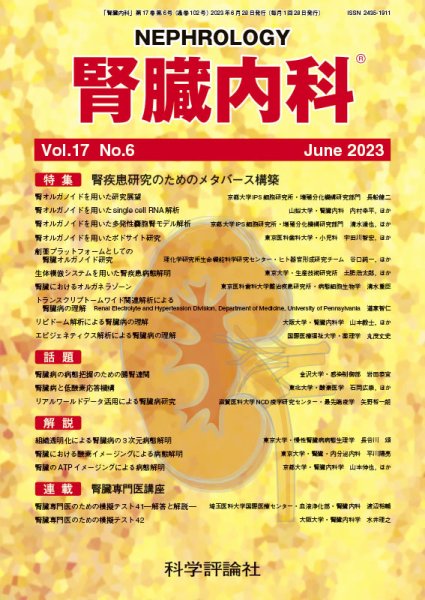 腎臓内科 第17巻 第6号 (発売日2023年06月28日) 表紙