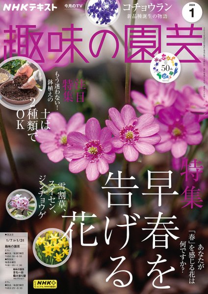 NHK 趣味の園芸 2024年1月号 (発売日2023年12月21日) 表紙