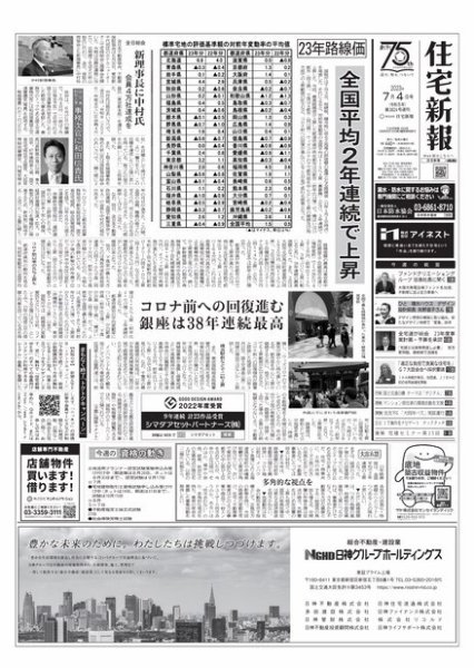 住宅新報 7/4号 (発売日2023年07月04日) 表紙