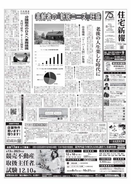住宅新報 8/15号 (発売日2023年08月15日) 表紙