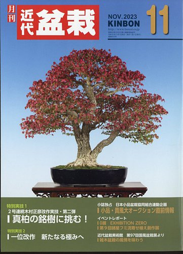 月刊 近代盆栽の最新号【2023年11月号 (発売日2023年10月04日)】| 雑誌