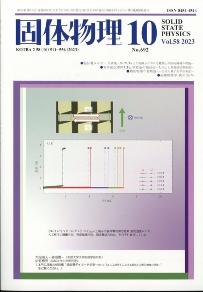 固体物理 2023年10月号 (発売日2023年10月17日) 表紙
