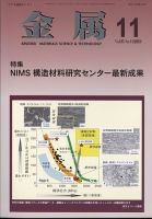 金属 2023年11月号 表紙