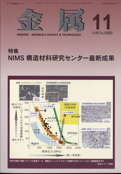 金属 2023年11月号 (発売日2023年10月30日) 表紙