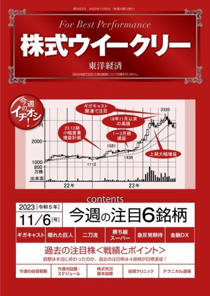 株式ウイークリー 2023年11月06日発売号 表紙