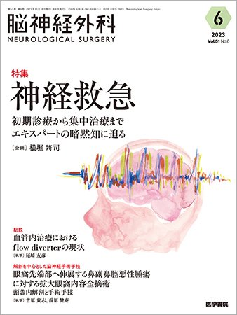 脳神経外科 Vol.51 No.6 (発売日2023年11月10日) 表紙
