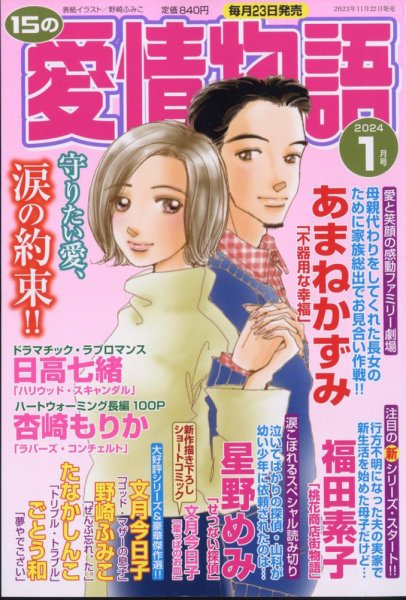 15の愛情物語 2024年1月号 (発売日2023年11月22日) 表紙