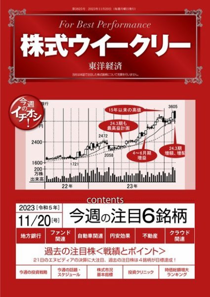 株式ウイークリー 2023年11月20日発売号 表紙