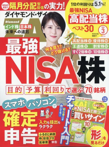 ダイヤモンドZAi（ザイ） 2024年3月号 (発売日2024年01月19日) 表紙