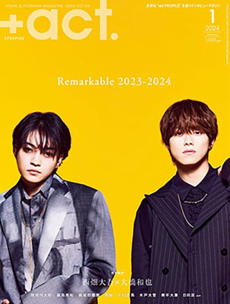 プラスアクト（＋act） 2024年1月号 (発売日2023年12月12日) 表紙