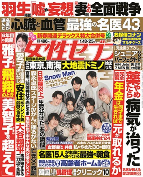 週刊女性セブン 2024年1/18・25合併号 (発売日2024年01月05日) 表紙