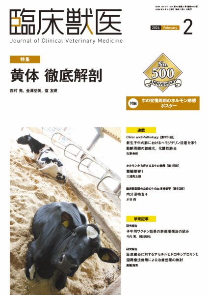 臨床獣医 2024年2月号 (発売日2024年02月01日) 表紙
