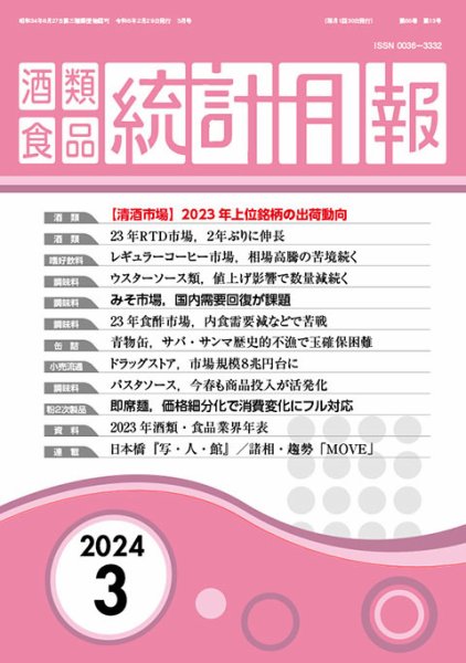 酒類食品統計月報 2024年3月号 (発売日2024年02月29日) 表紙