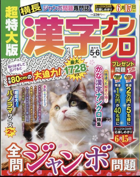超特大版漢字ナンクロ 2024年5月号 (発売日2024年03月19日) 表紙