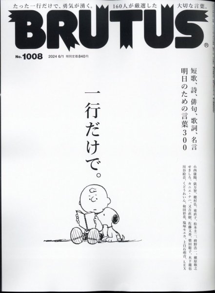 BRUTUS(ブルータス) 2024年6/1号 (発売日2024年05月15日) 表紙
