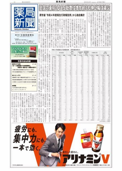薬局新聞 2024年04月10日発売号 表紙