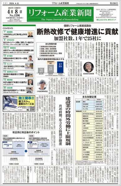 リフォーム産業新聞 24/04/08発行号 (発売日2024年04月08日) 表紙
