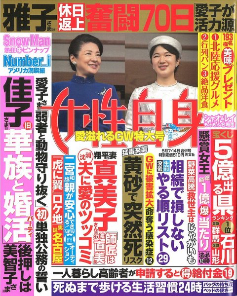 週刊女性自身 2024年5/7・5/14号 (発売日2024年04月23日) 表紙