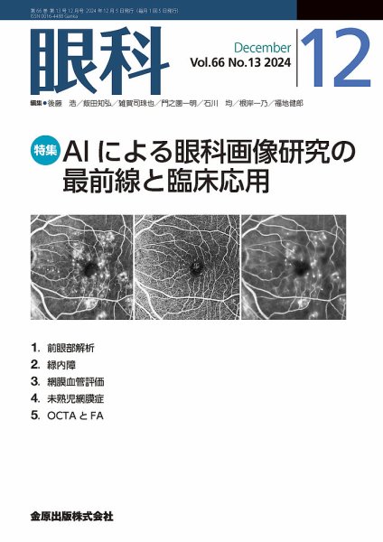 眼科 2024年12月号 (発売日2024年12月20日) 表紙