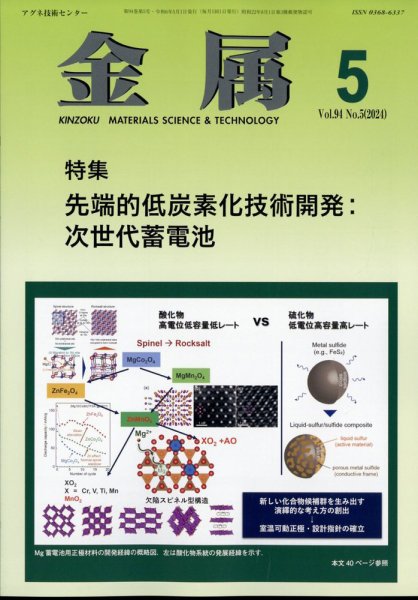 金属 2024年5月号 (発売日2024年05月01日) 表紙