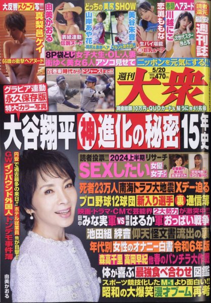 週刊大衆 2024年5/20号 (発売日2024年05月07日) 表紙