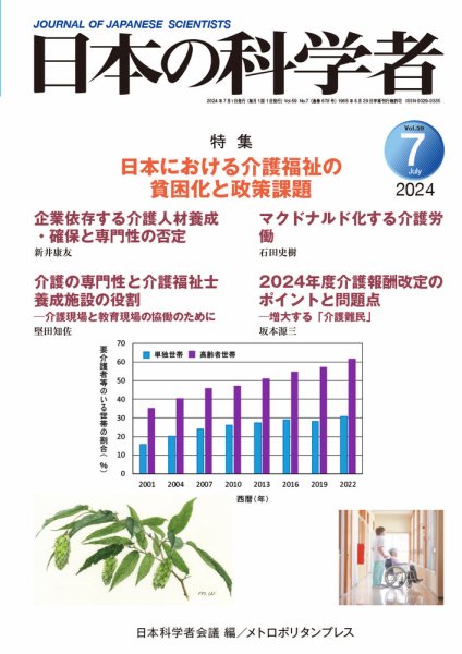 日本の科学者 2024年7月号 (発売日2024年06月20日) 表紙